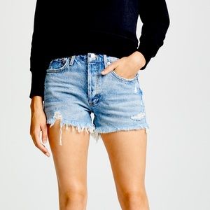 Agolde Parker vintage loose fit denim cutoffs in swapmeet